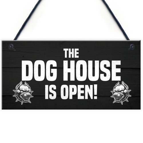 Funny Home Bar Sign DOG HOUSE Man Cave Garage Door Sign