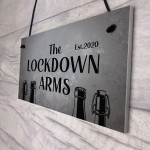 Funny Lockdown Bar Sign LOCKDOWN ARMS Home Bar Man Cave