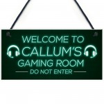 Gaming Games Room Personalised Sign Gift For Brother Son Gamer