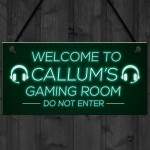 Gaming Games Room Personalised Sign Gift For Brother Son Gamer