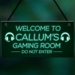 Gaming Games Room Personalised Sign Gift For Brother Son Gamer