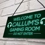 Gaming Games Room Personalised Sign Gift For Brother Son Gamer