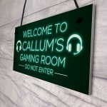 Gaming Games Room Personalised Sign Gift For Brother Son Gamer