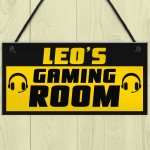 Novelty Boys Gaming Room PERSONALISED Sign Games Room Gift