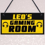 Novelty Boys Gaming Room PERSONALISED Sign Games Room Gift