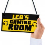 Novelty Boys Gaming Room PERSONALISED Sign Games Room Gift