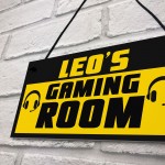 Novelty Boys Gaming Room PERSONALISED Sign Games Room Gift