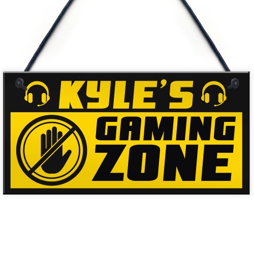 Gaming Boys Bedroom Sign PERSONALISED Gift For Brother Son