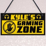 Gaming Boys Bedroom Sign PERSONALISED Gift For Brother Son