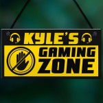 Gaming Boys Bedroom Sign PERSONALISED Gift For Brother Son