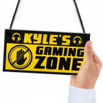 Gaming Boys Bedroom Sign PERSONALISED Gift For Brother Son