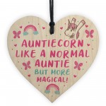 Novelty Auntie Gift Wood Heart Birthday Christmas Gift For Her