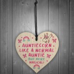 Novelty Auntie Gift Wood Heart Birthday Christmas Gift For Her