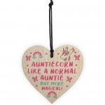 Novelty Auntie Gift Wood Heart Birthday Christmas Gift For Her