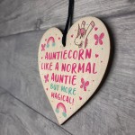 Novelty Auntie Gift Wood Heart Birthday Christmas Gift For Her