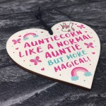 Novelty Auntie Gift Wood Heart Birthday Christmas Gift For Her