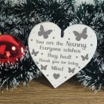 Thank You Nanny Gift For Birthday Christmas Engraved Heart