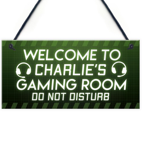 Gaming Gift Personalised Novelty Bedroom Sign Christmas Gift