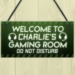 Gaming Gift Personalised Novelty Bedroom Sign Christmas Gift