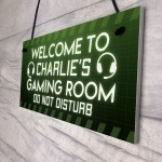 Gaming Gift Personalised Novelty Bedroom Sign Christmas Gift