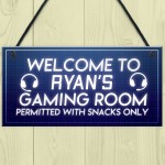 PERSONALISED Novelty Gaming Room Sign Gift For Boys Bedroom