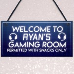 PERSONALISED Novelty Gaming Room Sign Gift For Boys Bedroom