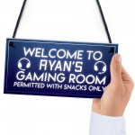 PERSONALISED Novelty Gaming Room Sign Gift For Boys Bedroom