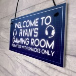 PERSONALISED Novelty Gaming Room Sign Gift For Boys Bedroom