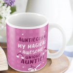 Funny Auntie Gift For Birthday Christmas Mug Unicorn Novelty