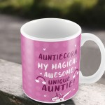 Funny Auntie Gift For Birthday Christmas Mug Unicorn Novelty