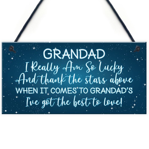 Thank You Grandad Gift For Birthday Christmas Hanging Sign