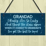 Thank You Grandad Gift For Birthday Christmas Hanging Sign