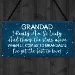 Thank You Grandad Gift For Birthday Christmas Hanging Sign