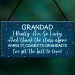 Thank You Grandad Gift For Birthday Christmas Hanging Sign