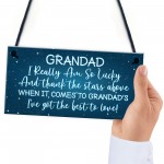 Thank You Grandad Gift For Birthday Christmas Hanging Sign