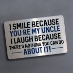 Funny Uncle Gift Novelty Metal Wallet Card Christmas Birthday