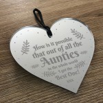 Thank You Gift For Auntie Birthday Christmas Engraved Heart