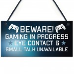 Funny Rude Gaming Sign Christmas Birthday Gift For Son Brother