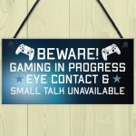 Funny Rude Gaming Sign Christmas Birthday Gift For Son Brother