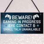 Funny Rude Gaming Sign Christmas Birthday Gift For Son Brother