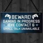 Funny Rude Gaming Sign Christmas Birthday Gift For Son Brother