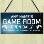 Funny Game Room Sign Personalised Man Cave Games Room Sign