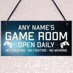 Funny Game Room Sign Personalised Man Cave Games Room Sign