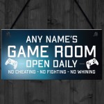 Funny Game Room Sign Personalised Man Cave Games Room Sign