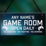 Funny Game Room Sign Personalised Man Cave Games Room Sign