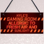 Gaming Sign Funny Gamer Gift For Son Brother Christmas Birthday