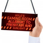 Gaming Sign Funny Gamer Gift For Son Brother Christmas Birthday