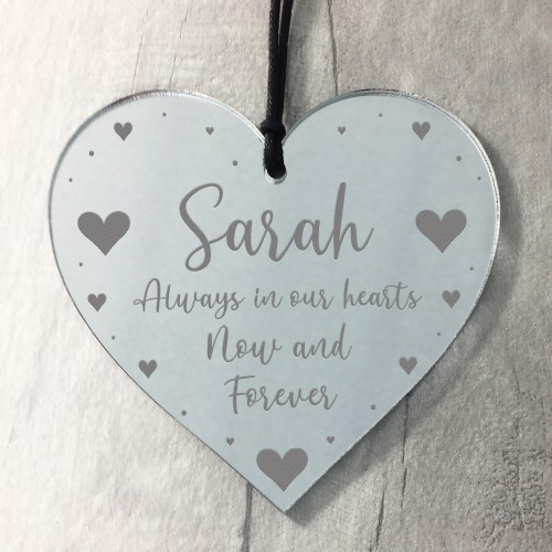 Personalised Memorial Mirror Bauble Gift For Lost Loved One