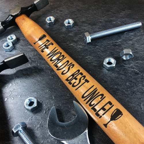 Worlds Best UNCLE Engraved Hammer Novelty Gift For Uncle