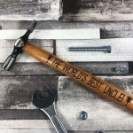 Worlds Best UNCLE Engraved Hammer Novelty Gift For Uncle